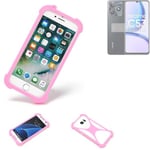 protective ring for Realme C53 Silicone Case Softcase Bumper pink