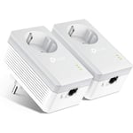 TP-Link CPL 600 Mbps avec Prise Intégrée et Ports Ethernet, Prise CPL Kit de 2, Compatible avec tous les Anciens Modèles et toutes