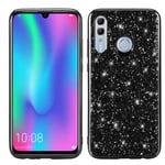 LLLi Mobile Accessories for HUAWEI Glittery Powder Shockproof TPU Case for Huawei Honor 10 Lite(Black) (Color : Black)
