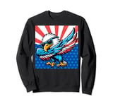 Patriotic Dabbing Bald Eagle 4th Of July American Flag Sweatshirt