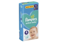 Sauskelnės Pampers Active Baby-Dry Value Pack Plus, 4 dydis, 9-14 kg, 58 vnt.