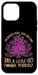 Coque pour iPhone 14 Plus I'm Mostly Peace Love And Light & Little Go F Yourself Lotus