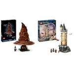 LEGO Harry Potter Talking Sorting Hat Set, Model Kits & Harry Potter Hogwarts Castle Owlery, Building Toy for 8 Plus Year Old Kids, Girls & Boys, Role-Play Set Includes 3 Character Minifigures