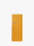Smeg x Veuve Clicquot 50's Style FAB28R Freestanding Fridge with Ice Box, Right-Hand Hinge, Orange