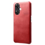 OnePlus Nord CE 3 Lite (5G) Kunst Skinn Plast Deksel - Rød