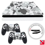 CAMO Series Arctic White PS4 SLIM Skin Decal Vinyl Sticker Wrap