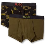HUGO Men's Trunk Brother Pack Boxer Shorts, Open Green343, XS