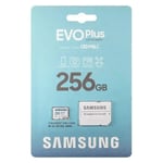 Samsung EVO Plus 256GB Class 10/UHS-I (U3) V30 micro SDX Plus Card Adapter