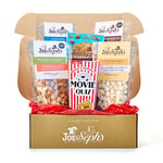Joe & Sephs Night In Popcorn Gift Box With Chocolate Popcorn Bites, Gourmet Popcorn And Movie Quiz, 33 cm x 25 cm Size