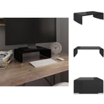 TV-bänkar - Living TV-bord glas svart 40x25x11 cm