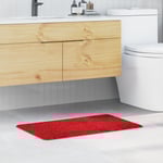 Badrumsmatta Rektangulär Röd 50x80 cm Polypropylen Rutschfri