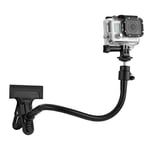 CamKix Clamp Mount Compatible with Gopro Hero 8 Black, Hero 7, Hero 6 Black, Hero 5 Black, Session, Hero 4, Session, Black, Silver, Hero+ LCD, 3+, 3, DJI Osmo Action and Compact Cameras- Dual Function