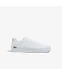 Lacoste Mens L004 Lace Up Shoes in White Canvas (archived) - Size UK 6