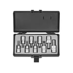 FORCE 4101S 12″ Bit Socket Set Hex SAE 9 delar