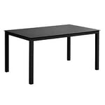 Brafab Rana matbord aluminium svart och glas grå 150x90 cm