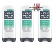 3 x Dove MEN + Care SENSITIVE Skin 3 in 1 Body Face Hair Wash 400ml