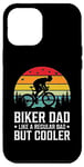 Coque pour iPhone 15 Pro Max Un papa motard comme un père normal mais plus cool pour la fête des pères à vélo