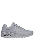 Skechers Uno Stand on Air Lace Up Trainers - Grey, Grey, Size 7, Men