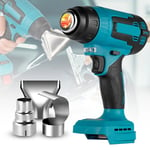 Cordless Hot Air Gun w/ 3 Nozzles For Makita 18V Battery Tool Portable Heat Gun