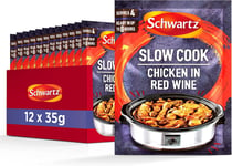 Schwartz Chicken in Red Wine Slow Cookers Recipe Mix 35G | Pack of 12 | No Artif