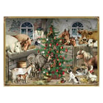 Festive Farm Horses Animals – Luxury - 52 x 38 cm l Coppenrath Advent Calendar