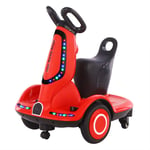 SUN JUNWEI Kids Electric Motorbike,Electric Car Balance Car Four Wheel Scooter Dual Drive Remote Control Early Education Child Educational Toy Baby Carriage