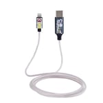 Official Licensed Rick And Morty Light Up Lightning Charging Cable With Flowing Light Effect, Fast Charge And Data Sync. For Smartphones, Tablets, Bluetooth Headphones, Power Banks Etc.