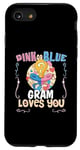 Coque pour iPhone SE (2020) / 7 / 8 Rose ou bleu Gram Loves You Best Grandma Ever Grandmother