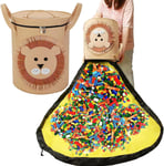 Large Toy Storage Box For Kids Playroom Storage Bin And Play Mat Organizer Bag