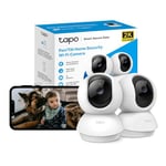 Tapo Indoor Wifi Camera, 2K High Resolution Baby Camera, Security CCTV, Wireless 360° Pet Camera, Smart Motion Detection & Tracking, 2 Pack(Tapo C210P2), packaging may vary
