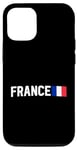 Coque pour iPhone 12/12 Pro Drapeau France Fière Patriotique FR Fierté Paris Souvenir