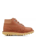 Kickers Boys Boy's Kick Hi Padded Leather Boots in Tan Leather (archived) - Size UK 11 Kids
