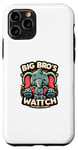 Coque pour iPhone 11 Pro Big Bro's Watch Funny Sibling Cartoon Style Elephants S12