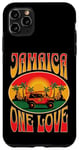 Coque pour iPhone 11 Pro Max T-shirt de voyage Jamaica One Love Vacation Reggae Rasta Palm Tree