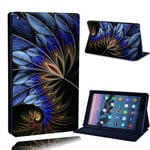 FINDING CASE Fit Amazon Fire HD 10 (5th gen 2015) alexa Leather Cover - PU Flip Leather Smart Lightweight Shell Stand Cover Case for Fire HD 10 (5th gen 2015) alexa (blue feather)