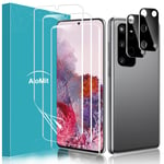 AloMit [3-Pack Screen Protector for Galaxy S20 Camera Lens Protector Glass [2 Pack][Support Fingerprint Sensor][Case Friendly][Bubble-Free][NOT GLASS] Dry TPU for Samsung Galaxy S20 and S20 5G 6.2''