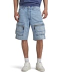 G-STAR RAW Men's Denim Cargo Loose Shorts, Blue (sun faded cloudburst D24442-D536-G339), 34