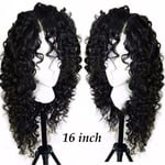 Hair Wigs Lace Front Short Curly 16 Inch