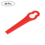 60pcs Red Plastic Blades Cutting Replace For Cordless Grass Trimmer Strimmer Uk