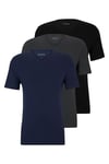 BOSS Mens TShirtVN 3P Classic Three-Pack of V-Neck T-Shirts in Cotton Jersey Blue