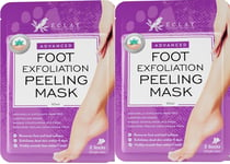 2 x Eclat  Pack of 2 Exfoliating Foot Peeling Masks for Softer Feet