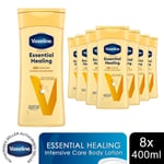 Vaseline Intensive Care Body Lotion Essential Healing for Dry Skin 400ml, 8 Pack