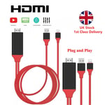 Lightning To Hdmi Cable Hd Tv Adapter Lead 2m For Iphone 11 Pro Xr Xs Max 8 7 6