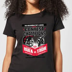 Marvel Thor Ragnarok Champions Poster Women's T-Shirt - Black - S - Black