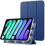 iPad Mini 8.3 (gen 6) Kotelo Kolmiosainen magneettikiinnike Sininen