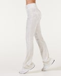 Bumpro Crush Velvet Flare Pants Off White - S