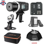 UK Godox AD600BM 600W HSS  Flash+X2T-S For Sony+PB-600+CB-09+120cm Softbox Kit