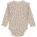 Konges Sløjd GOTS Sui Blomstret Baby Body Peonia Rose | Beige | 9 months
