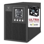Atlantis A03-OP1002XLN Online 88% Quieter Server UPS Double Conversion Pure Sine Wave 1000VA 700W, Low Noise Fan Gelid 23,6 dbA,USB,2 Schuko + 1 IEC, 2x12V-9Ah