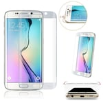 Samsung Galaxy S6 Edge Silver Real Full Curved Tempered Glass Screen Protector